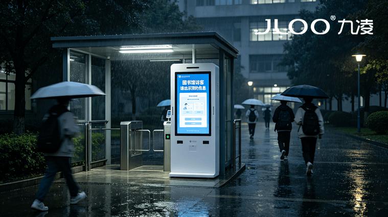九凌jloo 55寸户外广告机高层住宅首层大堂外与访客引导体验 九凌jloo